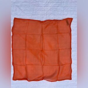 Liz Claiborne Bright Orange Sheer Square Scarf